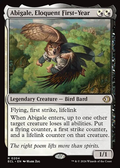 Abigale, Eloquent First-Year – Lorwyn Eclipsed – ECL 204 – English Magic card