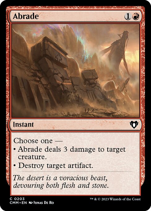 Abrade – Commander Masters – CMM 203 – English Magic card Image principale du produit