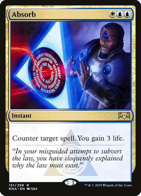 Absorb – Ravnica Allegiance – RNA 151 – English Magic card Immagine principale del prodotto
