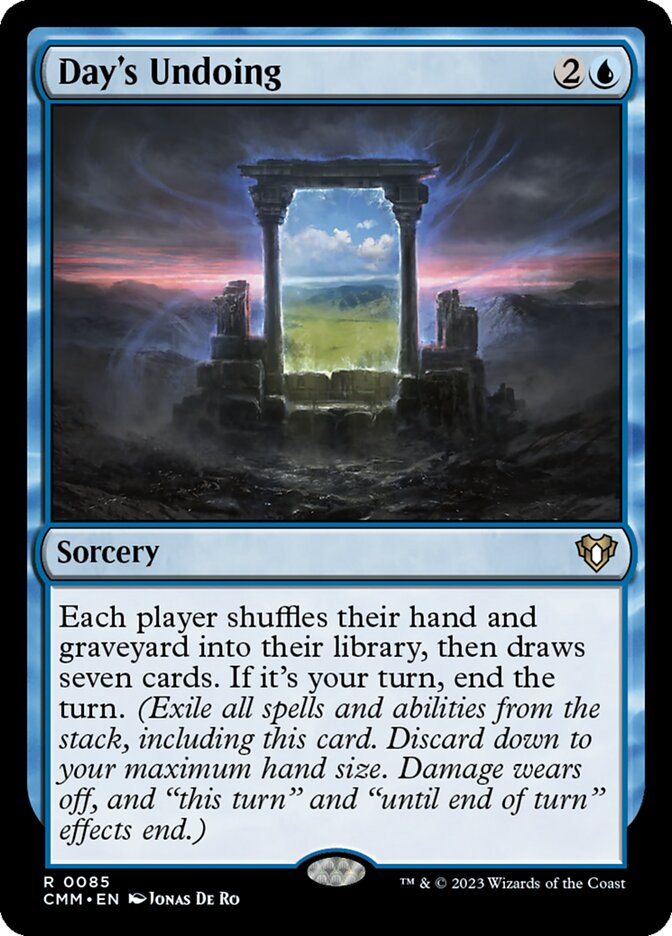 Magic-kaart Day's Undoing CMM-85 uit Commander Masters (Rare)