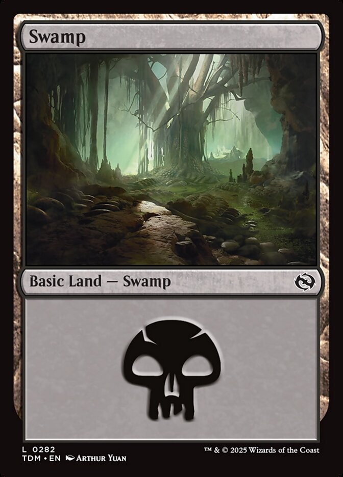 Magic-kaart Swamp TDM-282 uit Tarkir: Dragonstorm (Land)