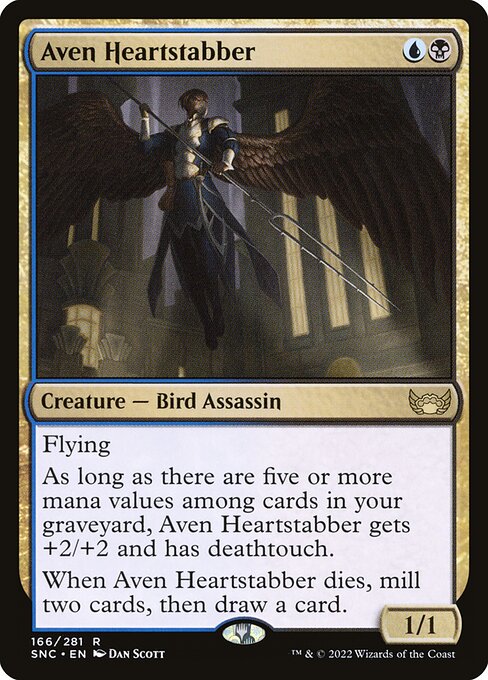 Aven Heartstabber – Streets of New Capenna (SNC-166) Magic: The Gathering card Main image