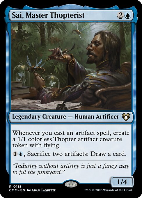 Sai, Master Thopterist – Commander Masters (CMM-118) Magic: The Gathering card Immagine principale del prodotto