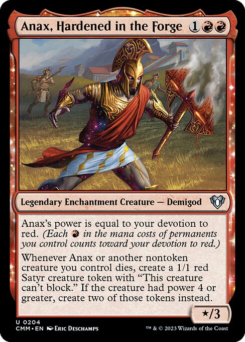 Anax, Hardened in the Forge – Commander Masters (CMM-204) Magic: The Gathering card