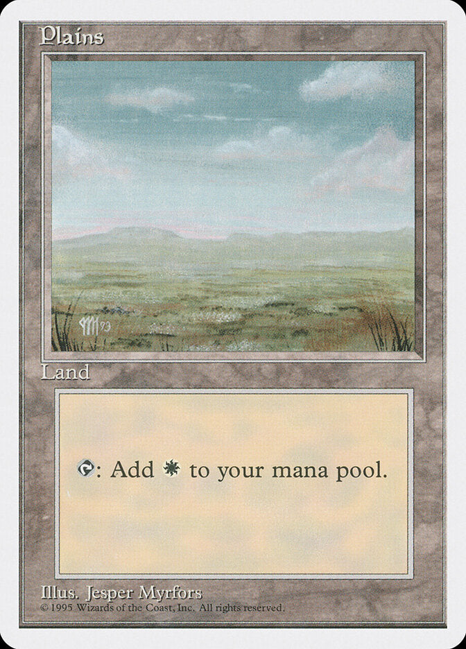 Magic-kaart Plains 4ED-366 uit Fourth Edition (Land)