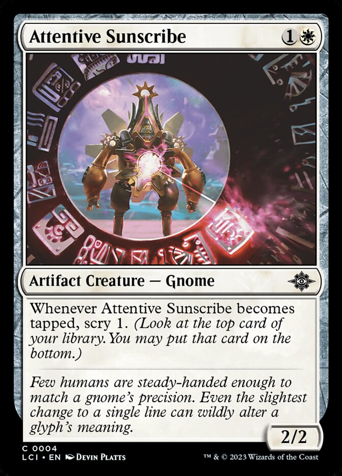Magic-kaart Attentive Sunscribe LCI-4 uit The Lost Caverns of Ixalan (Common) Imagen principal del producto