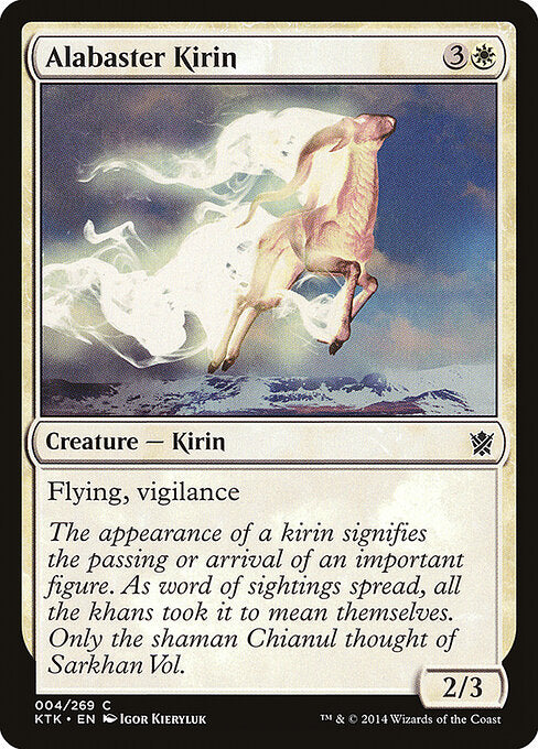 Alabaster Kirin – Khans of Tarkir (KTK-4) Magic: The Gathering card Imagen principal del producto