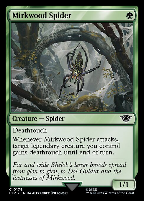 Mirkwood Spider – The Lord of the Rings: Tales of Middle-earth (LTR-178) Magic: The Gathering card