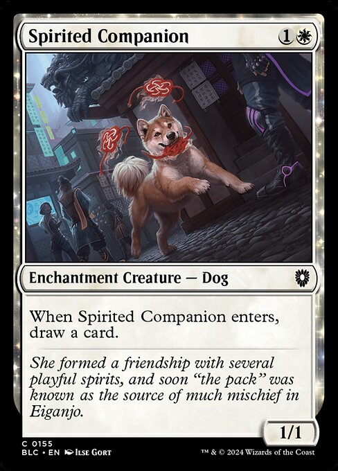 Spirited Companion – Commander: Bloomburrow (BLC-155) Magic: The Gathering card Immagine principale del prodotto