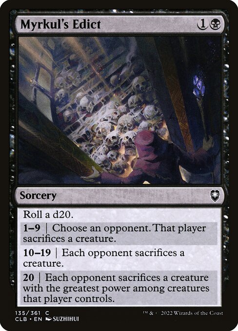 Myrkul's Edict – Commander Legends: Battle for Baldur's Gate (CLB-135) Magic: The Gathering card