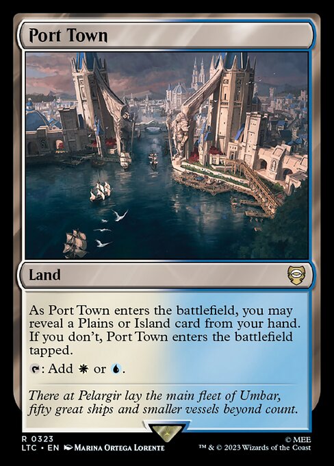 Port Town – Commander: The Lord of the Rings: Tales of Middle-earth (LTC-323) Magic: The Gathering card