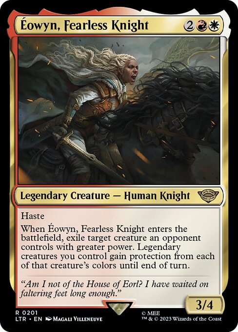 Éowyn, Fearless Knight – The Lord of the Rings: Tales of Middle-earth (LTR-201) Magic: The Gathering card | LC-REM-20260804-15150862893388-adffb389-c9a3-41c4-b078-292a2bcf870d Hoofdafbeelding