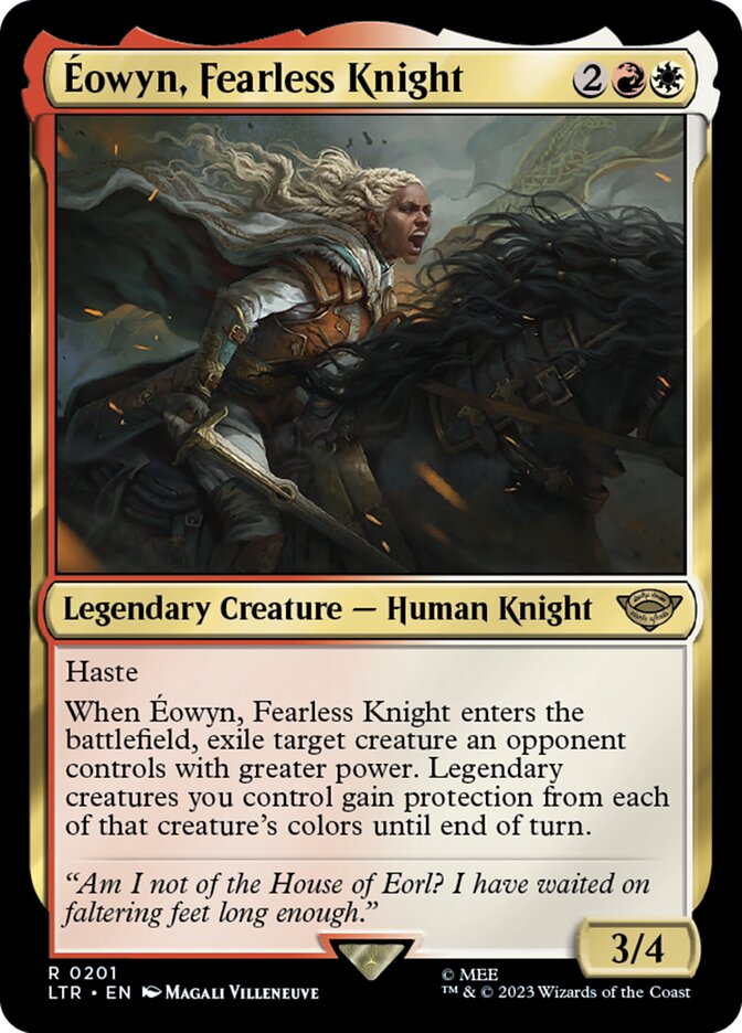 Magic-kaart Éowyn, Fearless Knight LTR-201 uit The Lord of the Rings: Tales of Middle-earth (Rare)