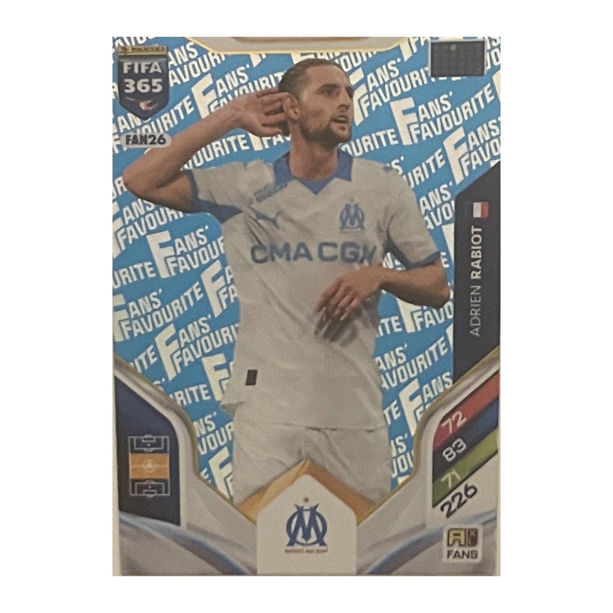 Adrien Rabiot - Panini Adrenalyn XL FIFA 365 2026 (Fans' Favourite) [FAN26] - originele kaartvoorkant