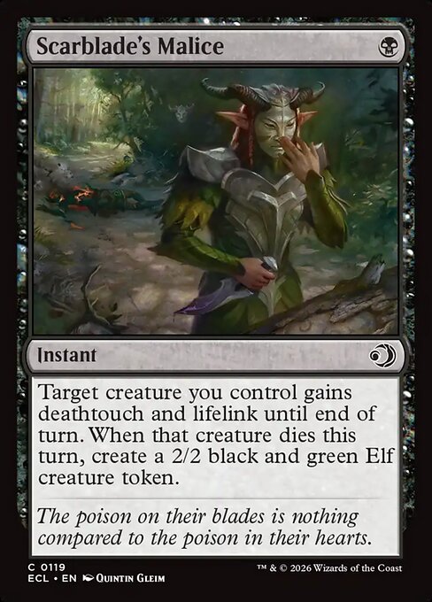 Scarblade's Malice – Lorwyn Eclipsed (ECL-119) Magic: The Gathering card