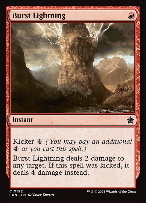 Burst Lightning – Magic: The Gathering Foundations (FDN-192) Magic: The Gathering card