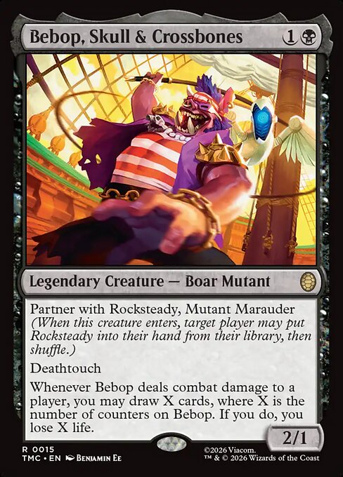 Bebop, Skull & Crossbones – Teenage Mutant Ninja Turtles Eternal (TMC-15) Magic: The Gathering card | LC-REM-20260804-15634922897740-af2a1494-9c0d-4590-999b-2c52725dc5d0