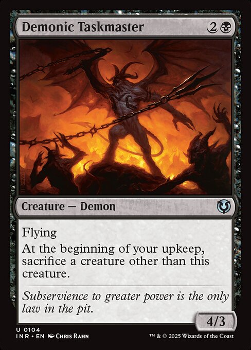 Demonic Taskmaster – Innistrad Remastered (INR-104) Magic: The Gathering card