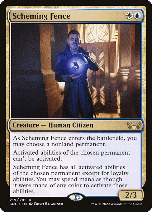 Scheming Fence – Streets of New Capenna (SNC-219) Magic: The Gathering card | LC-REM-20260804-15339650023756-af7ef030-7bae-4820-b51a-8fad57a8ff2f