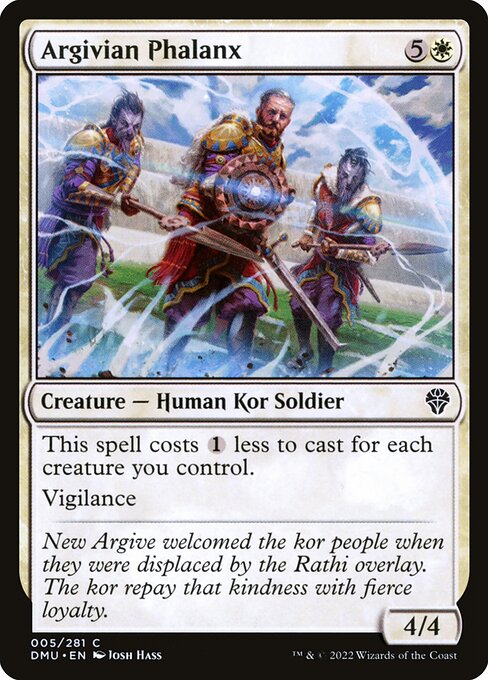 Argivian Phalanx – Dominaria United (DMU-5) Magic: The Gathering card Hoofdafbeelding