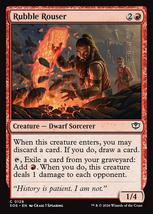 Rubble Rouser – Secrets of Strixhaven (SOS-128) Magic: The Gathering card Hauptbild