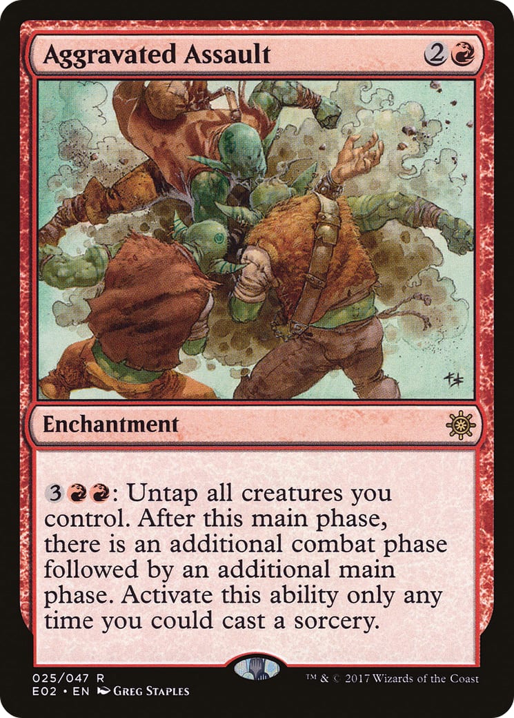 Aggravated Assault – Explorers of Ixalan 25 – Magic: The Gathering single card | Lichcards Hauptbild