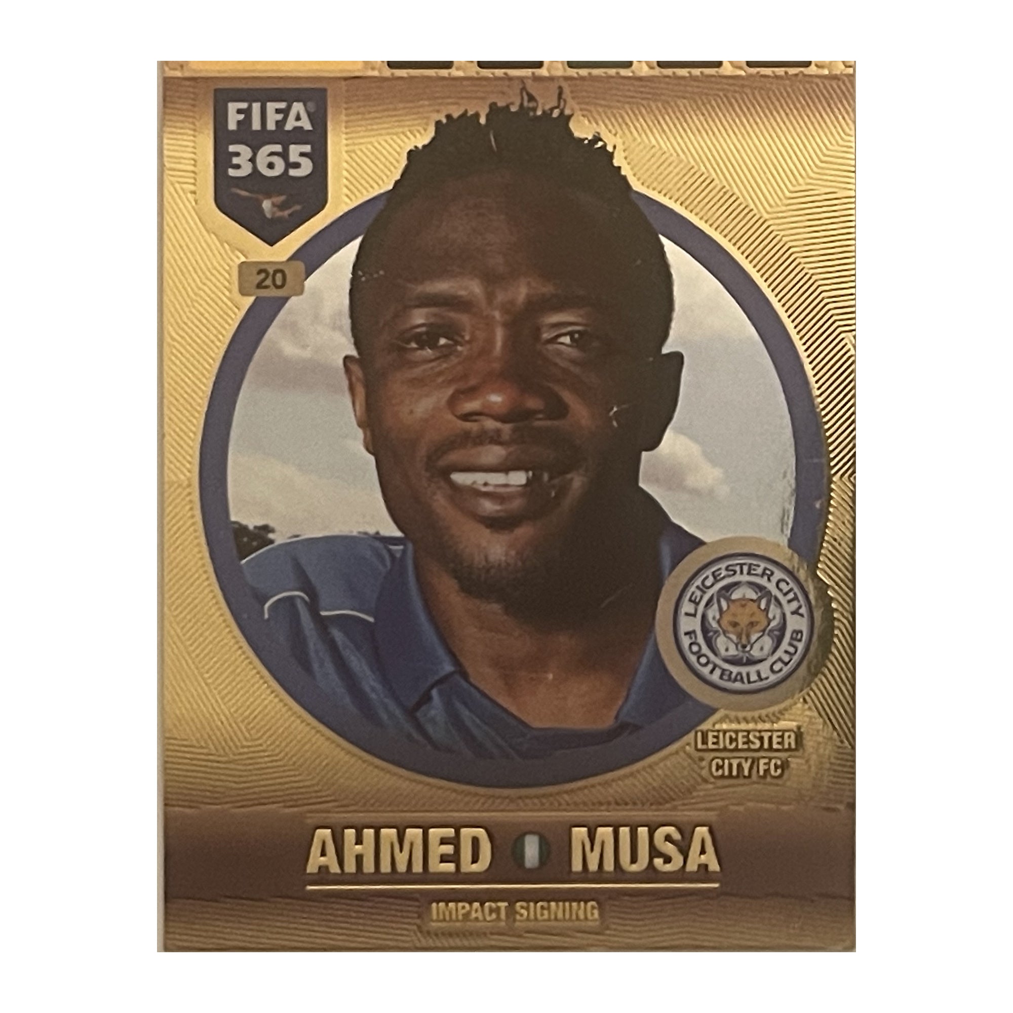Ahmed Musa - Panini Adrenalyn XL FIFA 365 2017 - Impact Signing / Gold - kaart 20