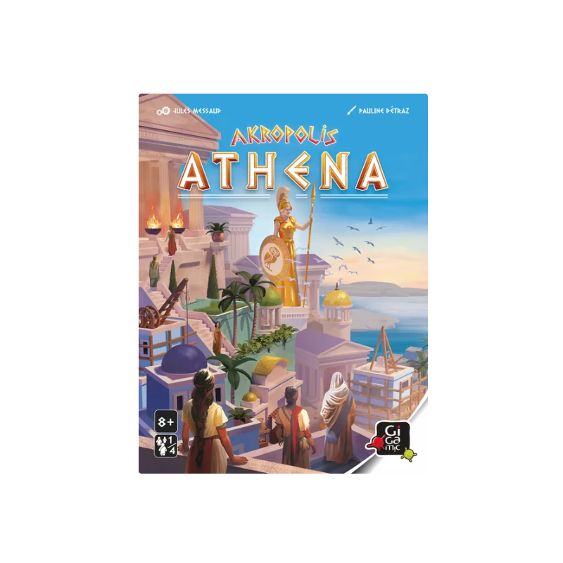 Akropolis Athena – officiële rechte vooraanzichtfoto van de Engelse uitbreidingsdoos