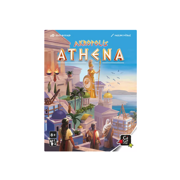 Akropolis Athena – officiële rechte vooraanzichtfoto van de Engelse uitbreidingsdoos