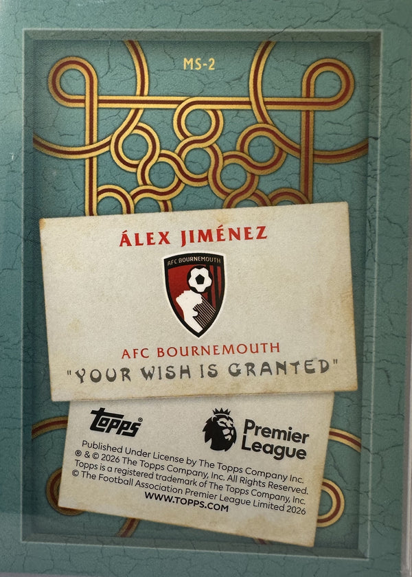 Álex Jiménez - 2025-26 Topps Merlin Premier League (Merlin Speaks) [MS-2] - achterkant