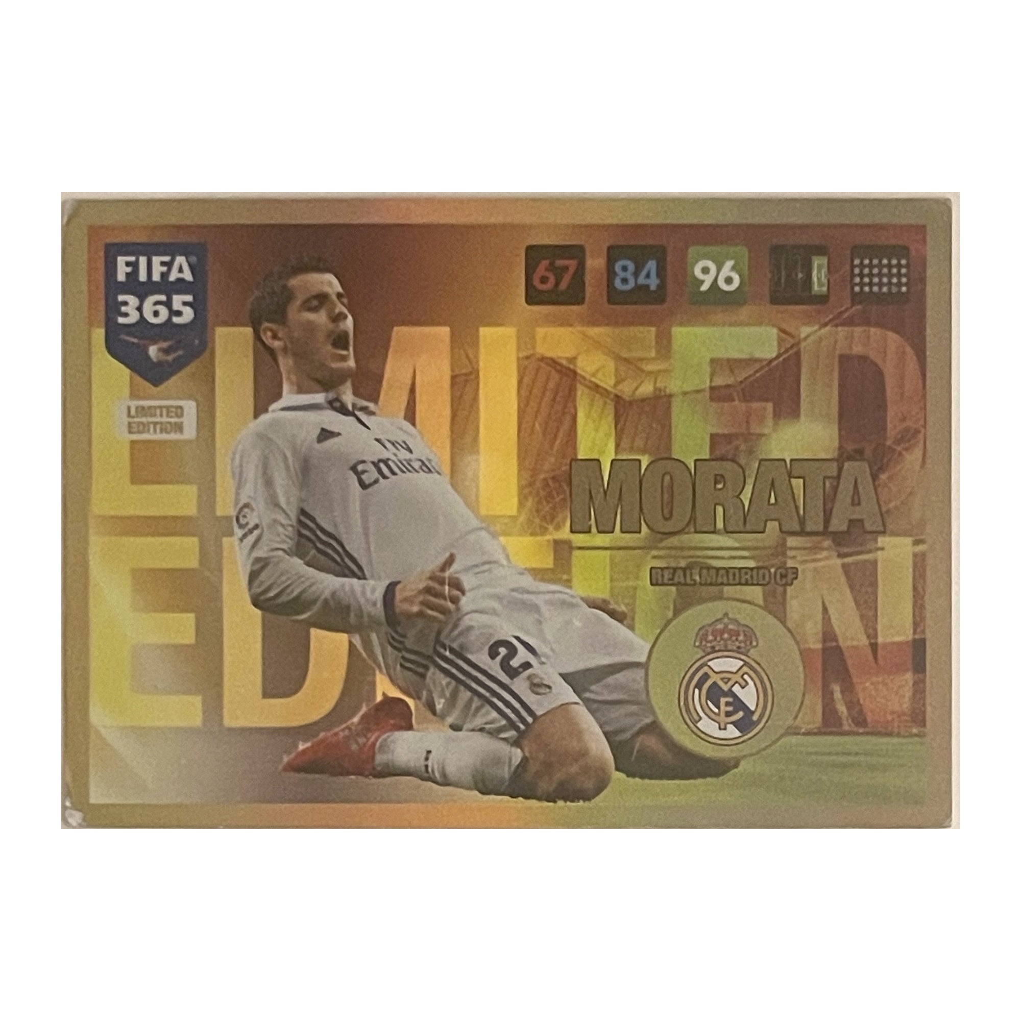 Álvaro Morata - Panini Adrenalyn XL FIFA 365 2017 (Limited Edition) [NNO] - voetbalkaart voorkant