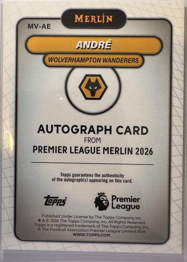 André - 2025-26 Topps Merlin Premier League (Autograph) [MV-AE] - achterkant