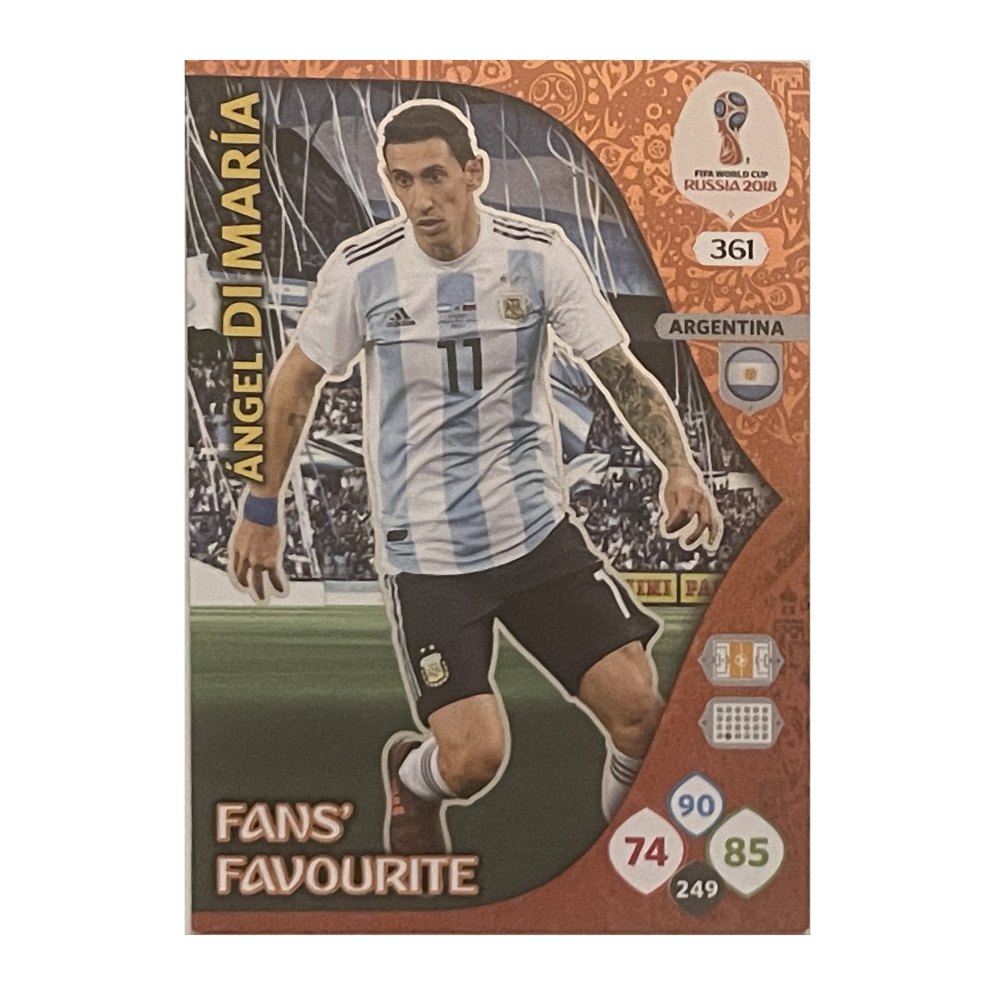 Ángel Di María - Panini Adrenalyn XL FIFA World Cup Russia 2018 (Fans' Favourite) [361] - voetbalkaart voorkant