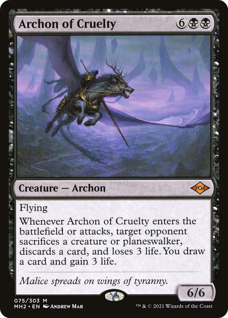 Archon of Cruelty – Modern Horizons 2 75 – Magic: The Gathering single card | Lichcards Image principale du produit