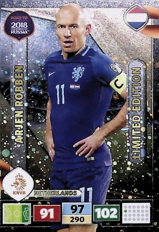 Arjen Robben - Road to 2018 FIFA World Cup Russia Adrenalyn XL Limited Edition #LE-AR - Near Mint