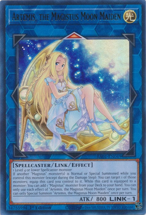 Artemis, the Magistus Moon Maiden (UR) - RA01-EN049 - Ultra Rare - 1st Edition