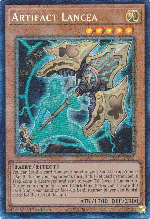 Artifact Lancea (PCR) - RA01-EN006 - Prismatic Collector's Rare - 1st Edition