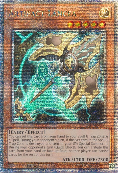 Artifact Lancea - RA01-EN006 - Quarter Century Secret Rare - 1st Edition