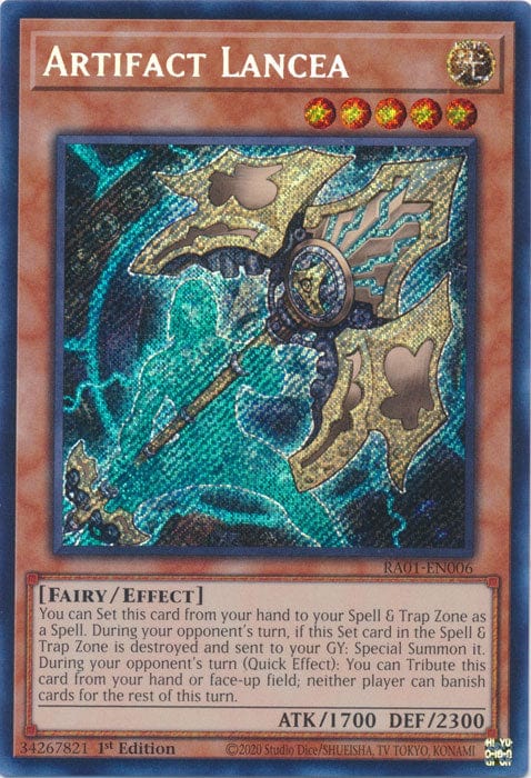 Artifact Lancea (Secret Rare) - RA01-EN006 - Secret Rare - 1st Edition