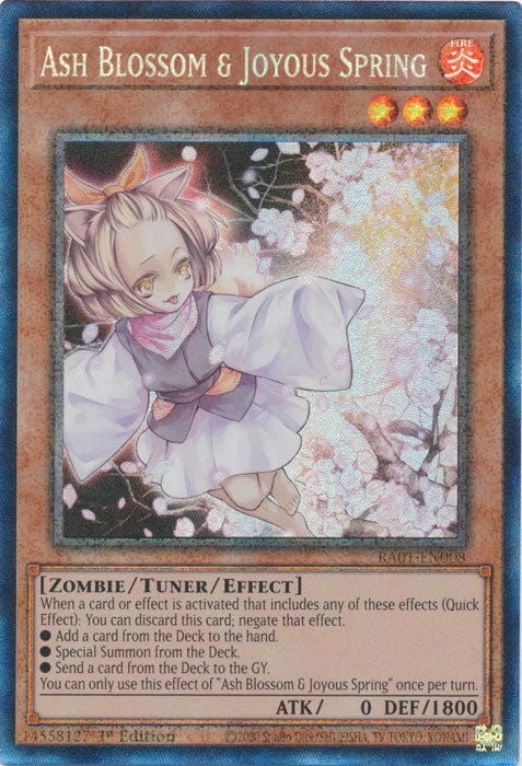 Ash Blossom & Joyous Spring (PCR) - RA01-EN008 - Prismatic Collector's Rare - 1st Edition