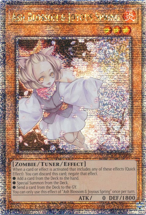 Ash Blossom & Joyous Spring - RA01-EN008 - Quarter Century Secret Rare - 1st Edition