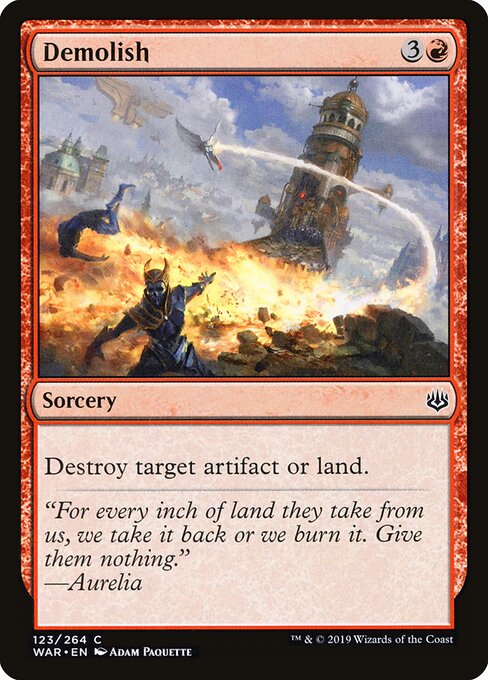 Demolish – War of the Spark (WAR-123) Magic: The Gathering card | LC-REM-20260804-15150799061324-b00211dd-6dd7-40d9-80f3-f909f6d112db