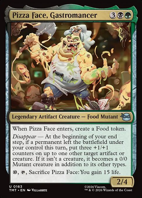 Pizza Face, Gastromancer – Teenage Mutant Ninja Turtles (TMT-163) Magic: The Gathering card
