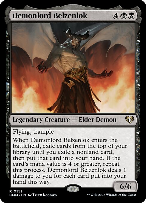 Demonlord Belzenlok – Commander Masters (CMM-151) Magic: The Gathering card Main image
