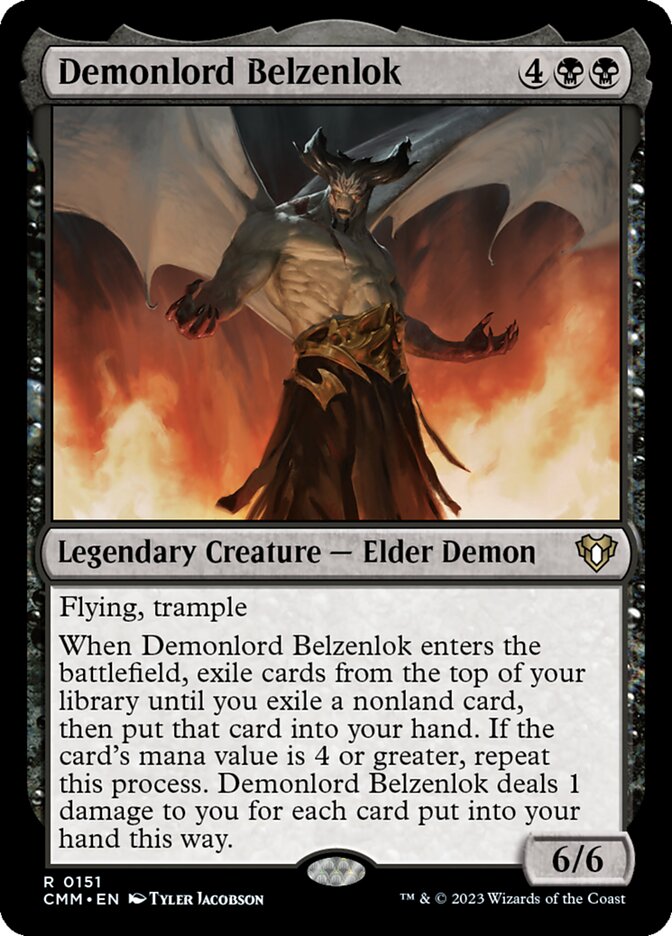 Magic-kaart Demonlord Belzenlok CMM-151 uit Commander Masters (Rare)
