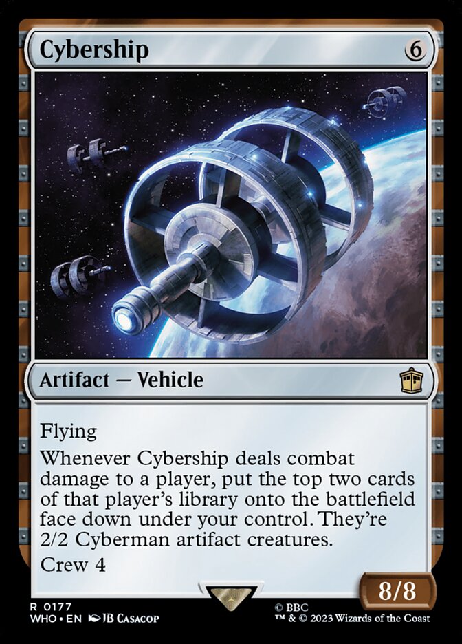 Magic-kaart Cybership WHO-177 uit Universes Beyond: Doctor Who (Rare)