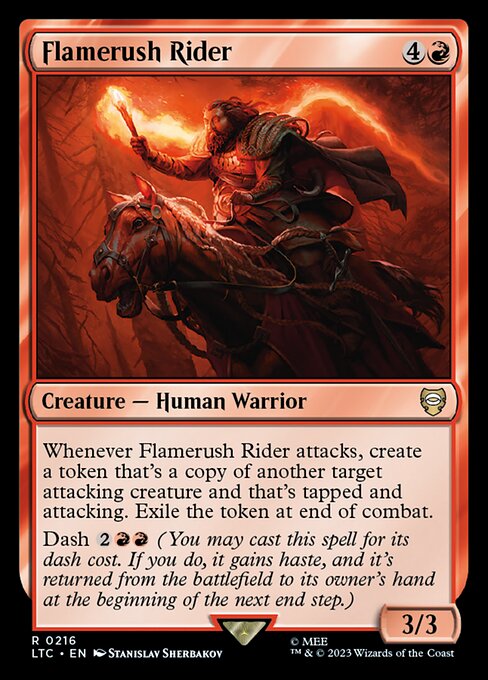 Flamerush Rider – Tales of Middle-earth Commander (LTC-216) Magic: The Gathering card | LC-REM-20260804-15151248277836-b0c33673-7fc8-40d2-9718-af234047df7f