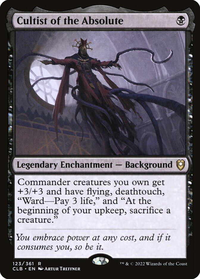 Cultist of the Absolute - Commander Legends: Battle for Baldur's Gate (Rare) [CLB-123] Imagen principal del producto