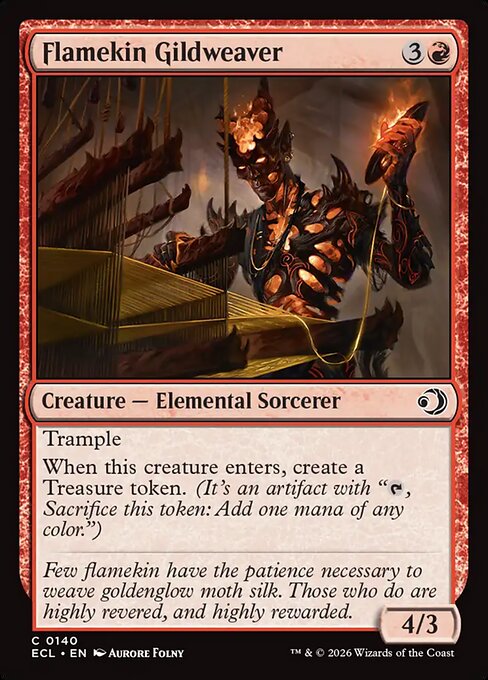 Flamekin Gildweaver – Lorwyn Eclipsed (ECL-140) Magic: The Gathering card
