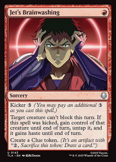 Jet's Brainwashing – Magic: The Gathering | Avatar: The Last Airbender (TLA-143) Magic: The Gathering card